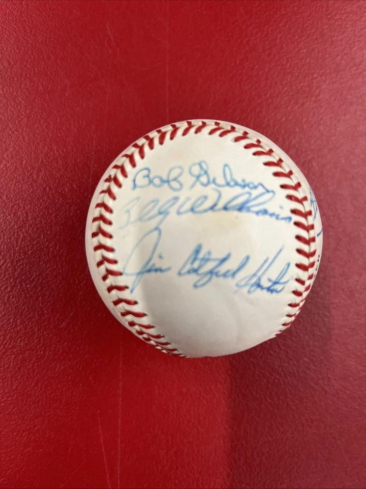 Salón de la Fama Multi Firmado ONL Béisbol 11 sigs JSA LOA Brock, Stargell, Catfish Foto 3 de 4