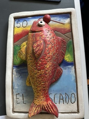 Clay Fish Sculpture/game From Mexico 