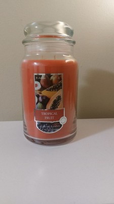 Scented Candle Tropical Fruit  26oz Large Jar Long Lasting Strong Fragrance