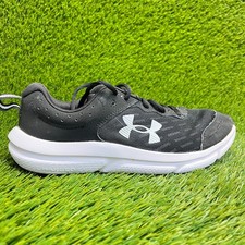 Under Armour Charged Assert 10 Boys Size 6.5Y Black White Running Shoes Sneakers