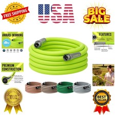 Garden Hose 5/8 in. x 50 ft., Lightweight All-Weather Water Hose, Durable and...