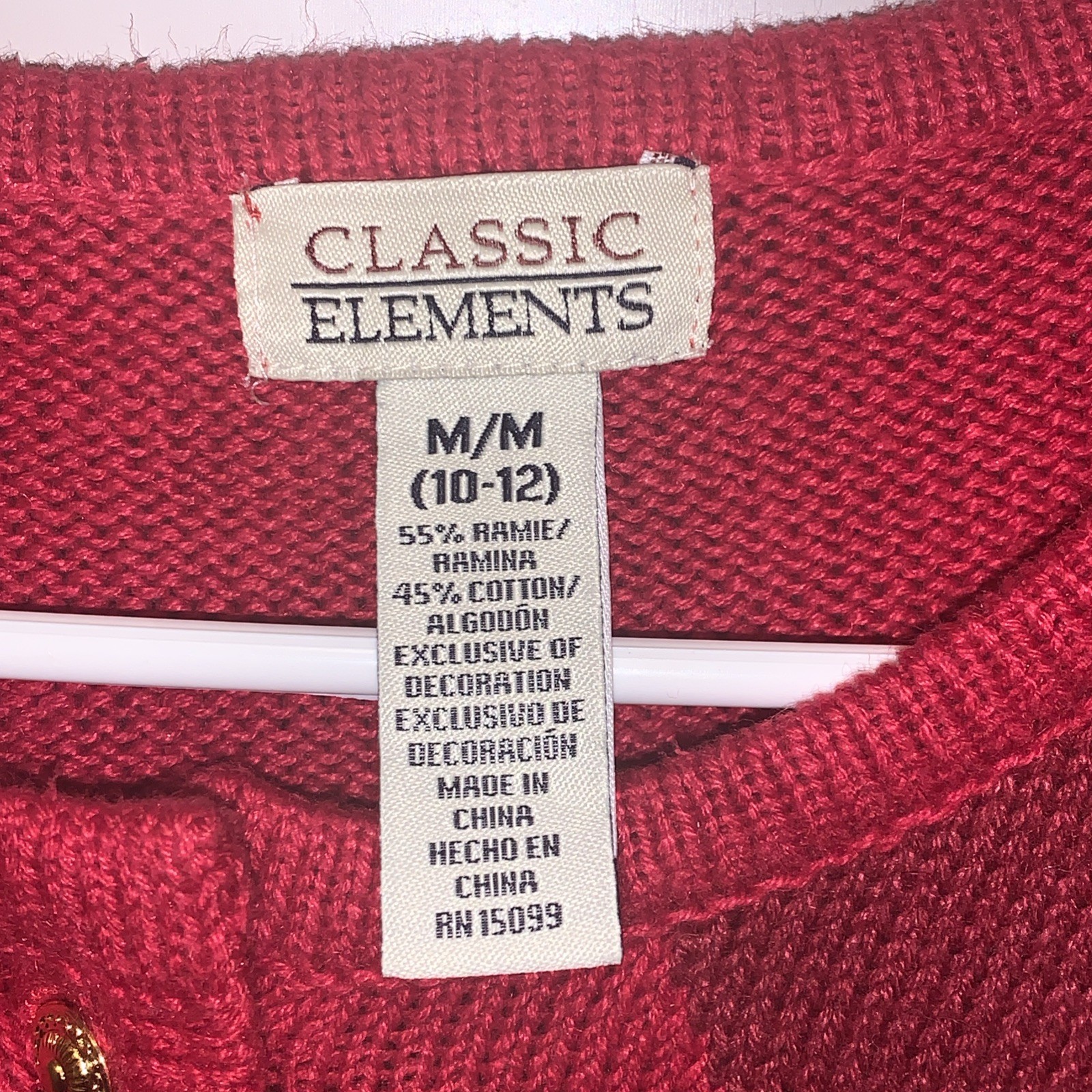 VTG Classic Elements Santa Argyle Embroidered Car… - image 2