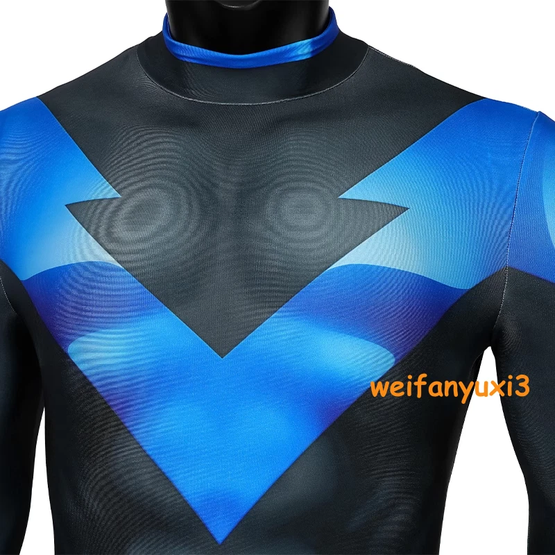 Mono Body Nightwing Dick Grayson con Conjunto de Parche Disfraz de Halloween Juegos con disfraces Foto 4 de 4