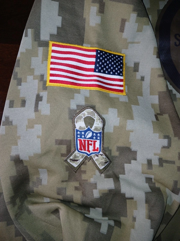 Sudadera con capucha Nike Pittsburgh Steelers Salute to Service para hombre L camuflaje digital en el campo Foto 4 de 4