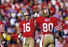 Joe Montana And Jerry Rice Happy In The Game 4x6 Picture Celebrity Print