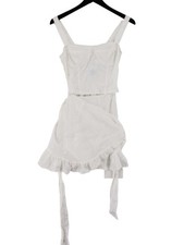 Reformation Wrap Mini Dress in White