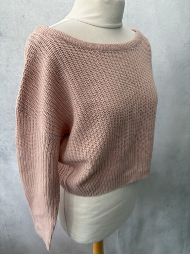 Prettylittlething Pullover rosa Gr. S/M Langarm Crop Pulli Damen - Bild 3 von 11