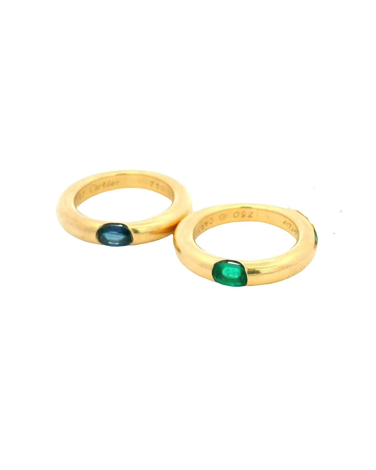 Cartier — Cartier stacking rings Oval Emerald & Oval Sapphire