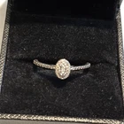 Vintage Sterling Silver 925 Genuine Diamonds Very Delicate Band Ring. New. Size