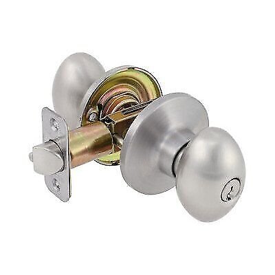 Residential Keyed Door Knob Finish: Satin Nickel, Type: Dummy