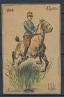 1904 CP new military riding on his horse in color N1848