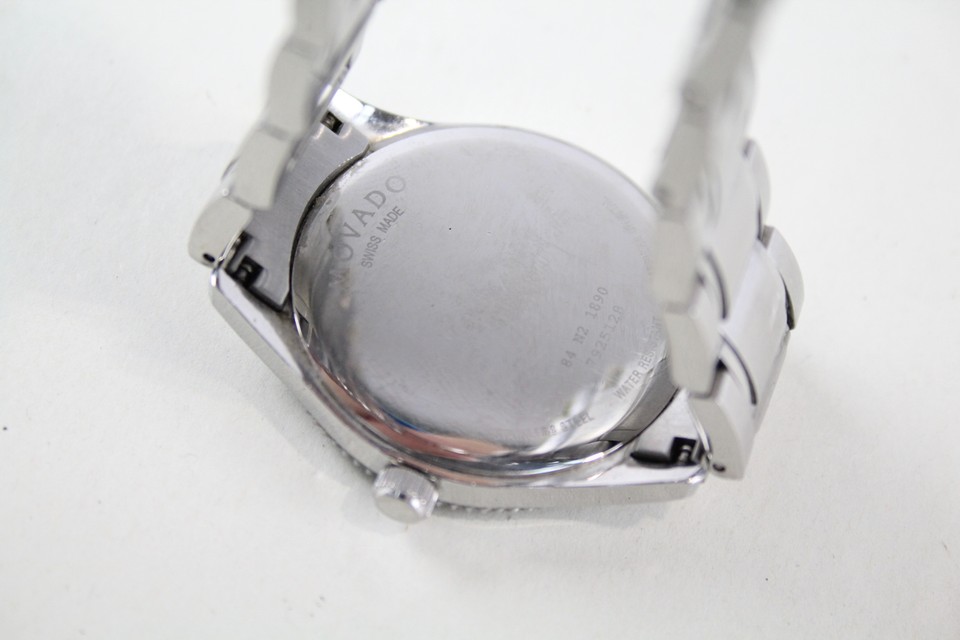 Mens Movado Gentry Stainless Steel Watch Ref. 84.N2.1890 Quartz Working