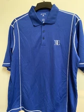 Duke Blue Devils NCAA Men's Polo 3 Button Shirt Large