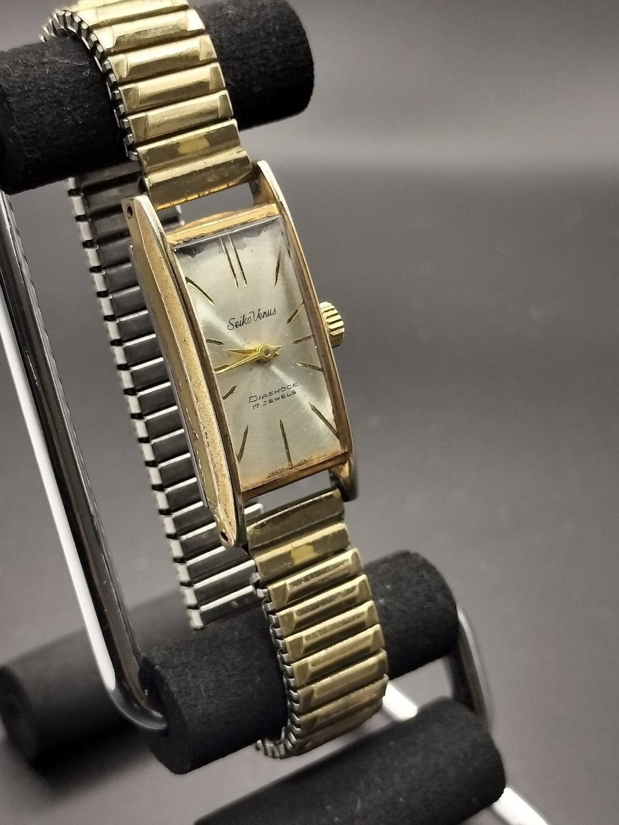 Vintage SEIKO DIASHOCK 17JEWELS EGP 20MICRONS BACK STEEL Ladies