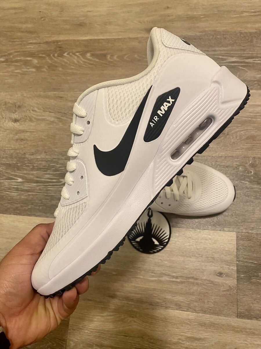 Nike Air Max 90 G White Black Golf Shoes CU9978-101 Men's Nike Air Max 90 G White Black Golf Shoes CU9978-101 Men's