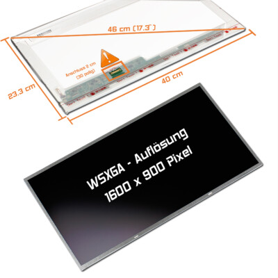 17,3'' LED Display matt Ersatz für Lenovo G70-80 80ff00aemz WSXGA 1600x900