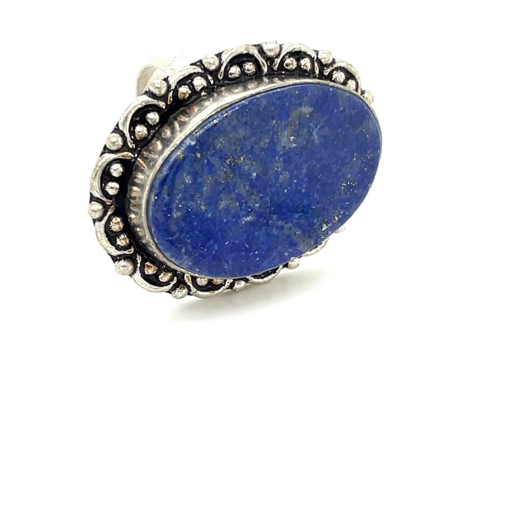 Lapis Ring Real Solid Sterling Silver 925 10.8g S… - image 8