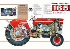 Vintage Massey Ferguson 165 Tractor Poster Brochure Leaflet Print VERY RARE (A3)