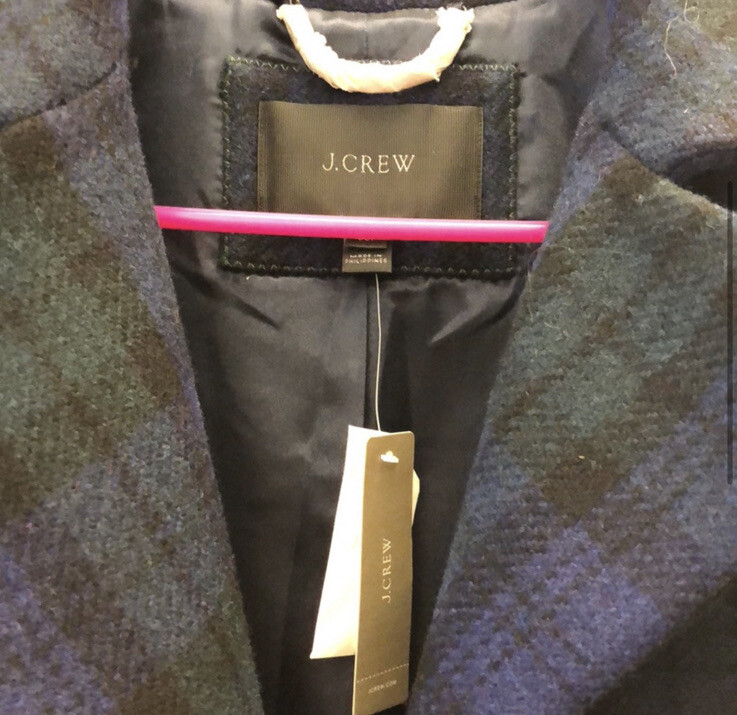 J Crew BN151 XS Trendy Puff-Sleeve Dress in Classy Blackwatch J Crew BN151 XS Trendy Puff-Sleeve Dress in Classy Blackwatch