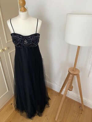Vintage Style Sequinned Pronovias Evening and Bridal Maxi Dress Size 14. |  eBay