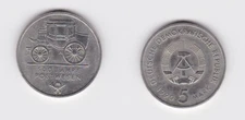 GDR commemorative coin 5 Mark 500 years postal service 1990 XF (156486)