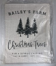 Vintage Style Holiday Art Christmas Trees 13x17" in Wall Hanging Farmhouse Decor