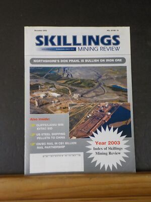 Skillings Mining Review Vol 92 #12 2003 December Northshore s Don Prahl is Bulli