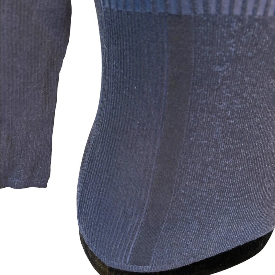 Karen Millen Blue Stripe 3/4 Sleeve Sweater Size 2 H19 - Image 3 of 4