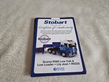  STOBART - CERTIFICATE ONLY - Scania R560 low cab & low loader- ATLAS EDITIONS.