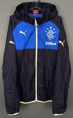PUMA MEN'S FC RANGERS GLASGOW 2016/2017 JACKET TRAINING SOCCER FOOTBALL SIZE L
