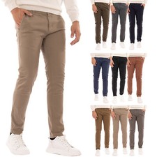 Pantalone Uomo Invernale Chino Slim Pantaloni Tasca America Elegante Classico