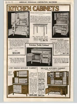 1922 PAPER AD Hoosier Type Deluxe Kitchen Cupboard Cabinet Wood Cedar Chests
