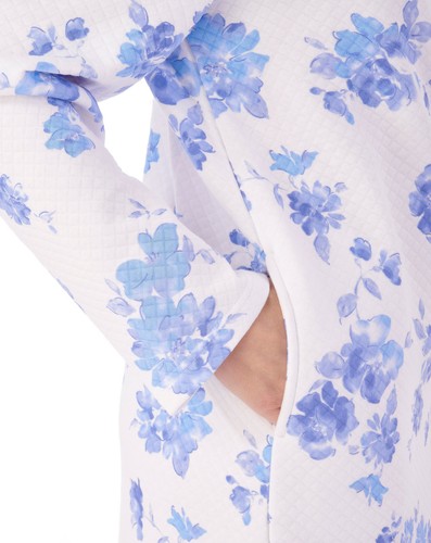 Dressing Gown Wrap Slenderella Ladies Floral Mock Quilt Bath Robe Housecoat - Picture 13 of 25