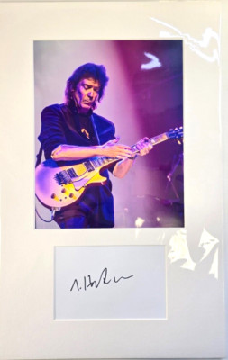 Steve Hackett Genesis HANDSIGNIERT Motiv montiert Autogramm mit Zertifikat 18 x 12''