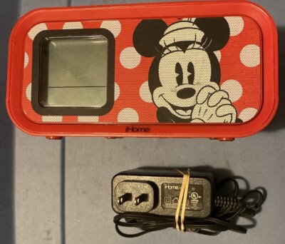 Disney iHome Mickey Mouse Dual Alarm Clock Speaker System Model DM-H22.3 *READ*