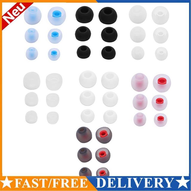 6pcs L M S Size Wireless In Ear Earphone Earbuds Soft Silicone Eartips Ear 6pcs L M S Size Wireless In Ear Earphone Earbuds Soft Silicone Eartips Ear
