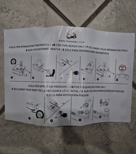GONFIA E RIPARA PNEUMATICI COMPRESSORE PORTATILE FIX&GO NUOVO MODELLO - Foto 10 di 10