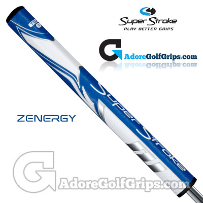 NEU 2023 - SuperStroke ZENERGY Tour 1.0 Puttergriff - Blau / Weiß + Gratis Tape
