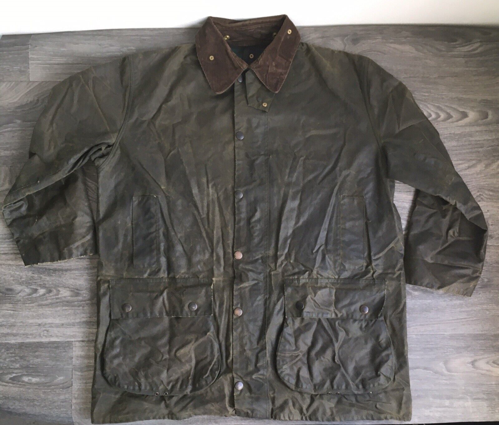 Barbour Jacket Vintage A400 Northumbria Wax Cotton Cl… - Gem