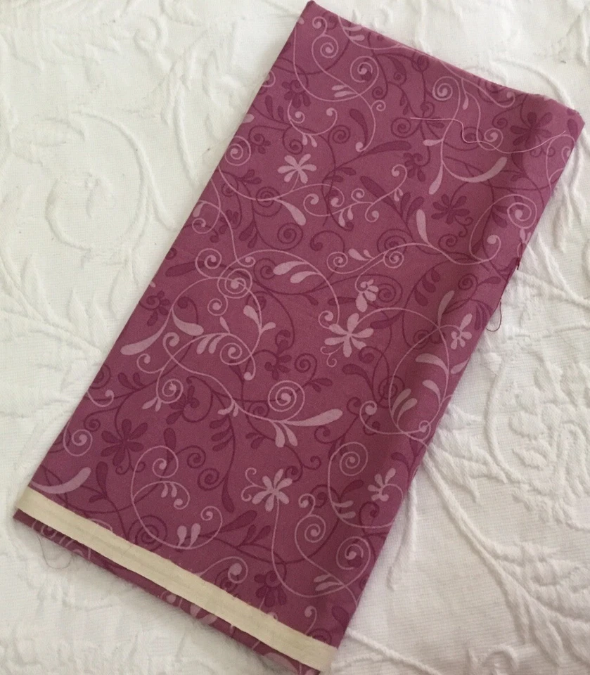 MODA Floral Fabric Pattern “LOFT 1800" Erin Michael Pink/purple 22-1/2” x 44” - Image 2 of 3