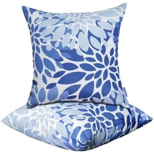 Outdoor Throw Pillows Insert Included Set of 2 for Patio Furniture 18x18 Inch