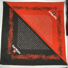 Fort Worth Texas Bandana Past and Present Red and Black Excellent Condition RARE