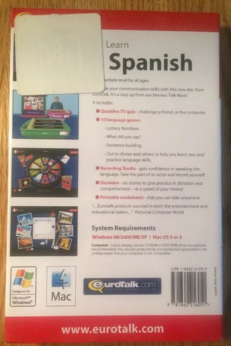 Nuevo y Sellado CD-ROM World Talk Euro Learn Español Intermedio - Imagen 2 de 3
