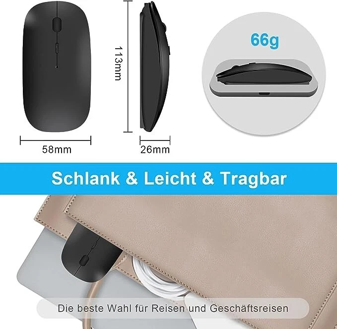 Mac PC Bluetooth Maus für MacBook Pro Air Mac iPad Laptop Desktop Mac PC - Bild 4 von 4