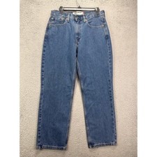 Levis 505 Jeans Mens 32X30 Blue Regular Fit Straight Leg 5 Pockets Denim NEW A10
