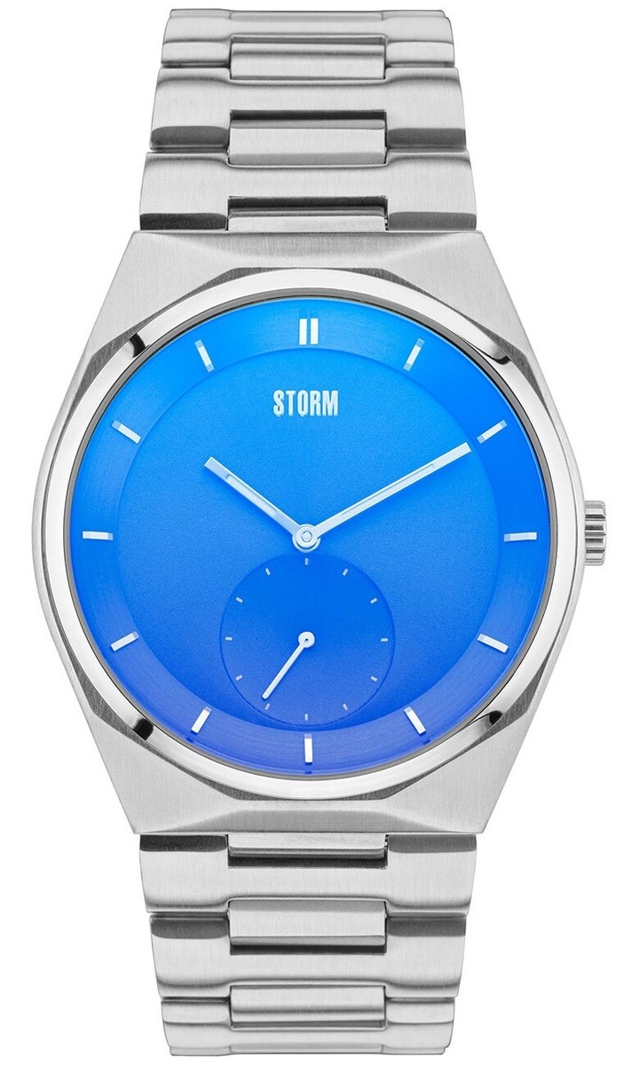 Montre Storm Solarex Lazer Bleu - Réf. 47403/LB - Bracelet Acier Inoxydable - Homme - Neuf Avec étiquettes