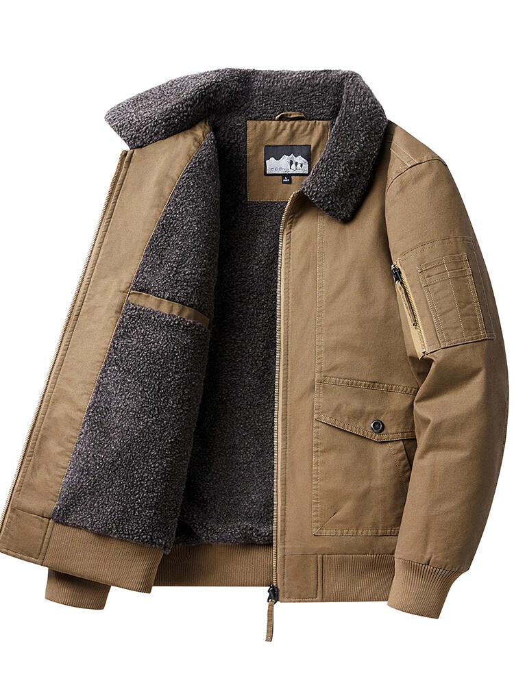 OFF WHITE Cappotto cotone uomo invernale velluto ispessito 100% cotone giacca invernale collo pelliccia