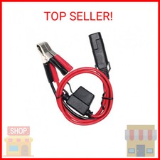 SPARKING 1.5FT 12V Battery Alligator Clip to SAE 2Pin Quick Disconnect Cable SAE