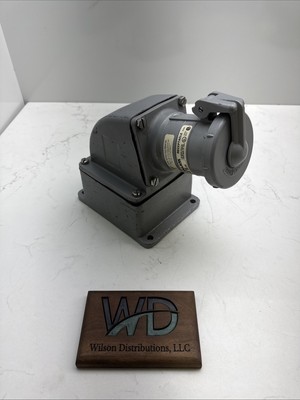 VR1042 Killark 100A 3P4W Receptacle With Back Box And Adapter Full Setup VJ57