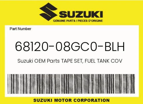 TAPE SET,FUEL TANK COVER,L (B UE,WHITE,BLACK,ORANGE,YELLOW) *{BLUE,WHITE,BLACK,YELLOW}*